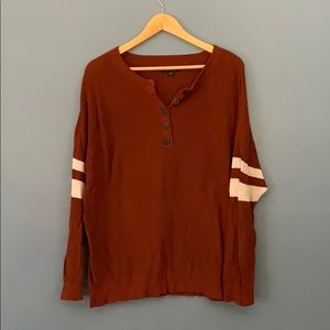 American Eagle Orange Varsity Sweater
